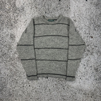 1980s LIGHT GREY WOOL KNIT SWEATER