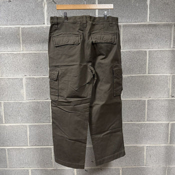 2000s Dark Green Baggy Wide Leg Cargo Pants