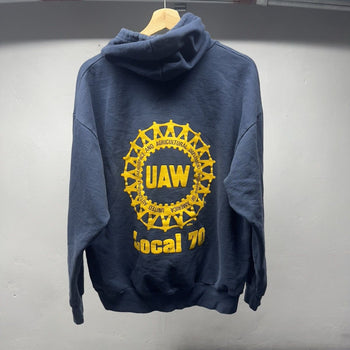 1990s Faded Blue UAW Hoodie