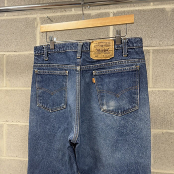 1990s Levi’s 517 Faded Dark Wash Bootcut Flare Jeans - Made in USA