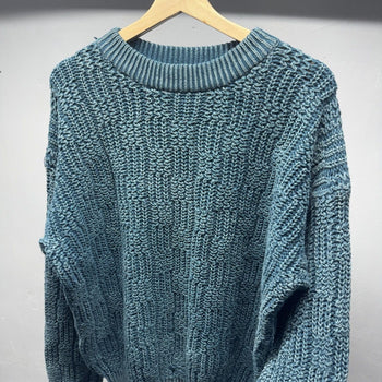 1990s Basketweave Loose Gauge Knit Sweater
