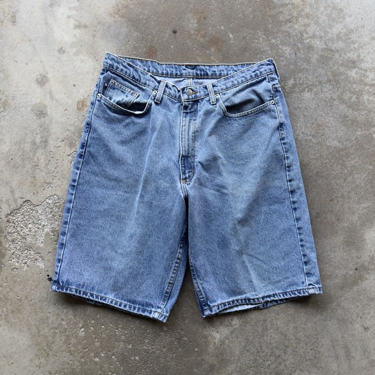 VINTAGE POLO RALPH LAUREN BAGGY DENIM JEAN SHORTS JORTS