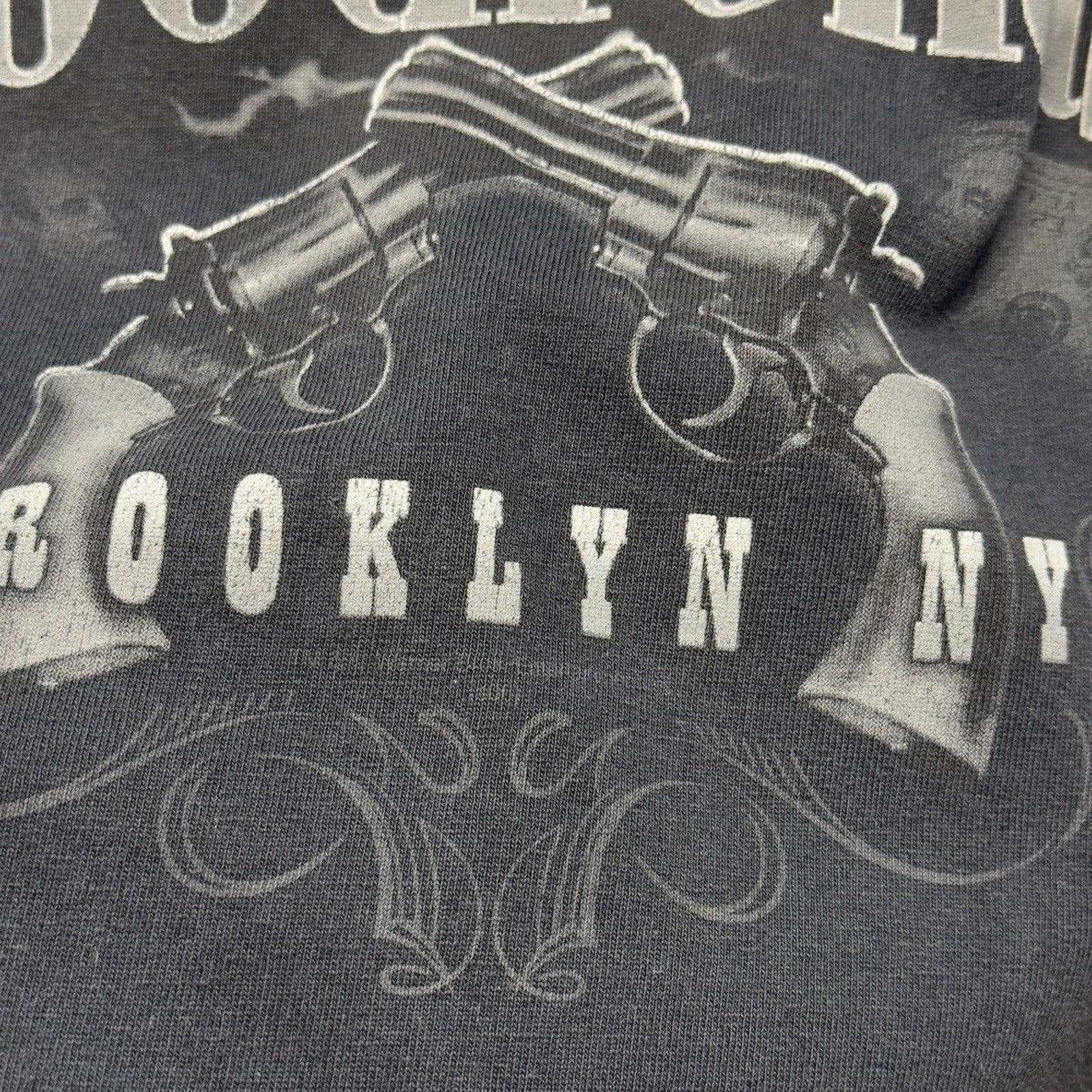 Vintage 2006 Faded Goodfellas Brooklyn NY Gun Tee