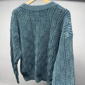 1990s Basketweave Loose Gauge Knit Sweater