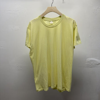 Vintage 1990s Made in USA Pale Yellow Blank Tee