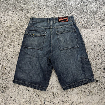 Pantalones cortos vaqueros estilo skater con bolsillos cargo de Kikwear, años 2000, Y2K