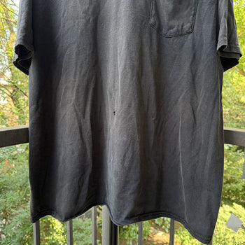 2000s Thrashed Faded Distressed Blank Black Tee