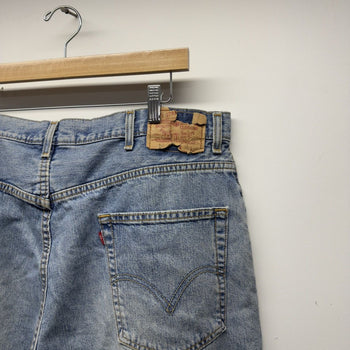 Vintage 2000s Levi's 569 Faded Distressed Baggy Denim Shorts