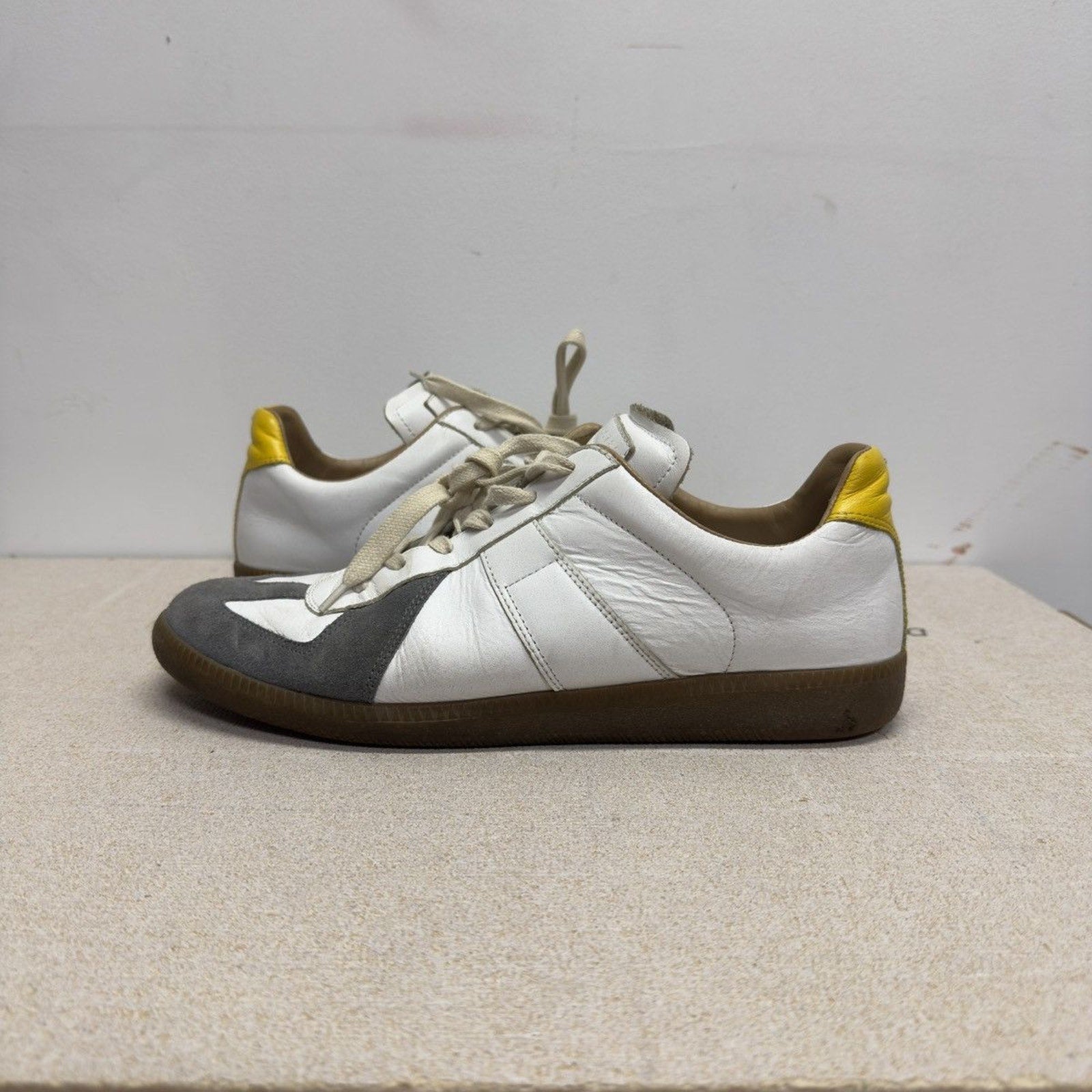 Maison Margiela Replica GAT White Neon Green Grey Sneakers