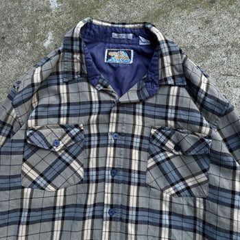 1990s Faded Plaid Flannel Shirt
