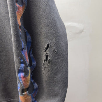 Vintage 2000s Harley Davidson Faded Distressed Flame Zip Hoodie