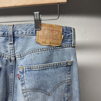 1990s Levi's 501 Faded Distressed Jeans - Made in USA