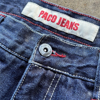 1990s/2000s Y2K PACO JEANS BAGGY PATCH DENIM SKATER JEANS