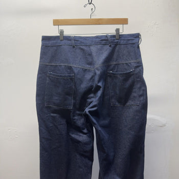 Vintage 1980s Made in USA Dark Wash Raw Denim Work Jeans