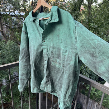 1990s Thrashed Faded Distressed Canvas Dirty Work Jacket
