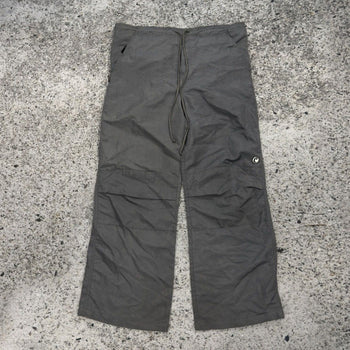 Pantalones anchos de nailon holgados con efecto cafeína de los años 90