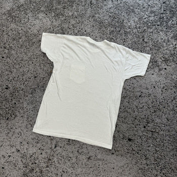 1960s Paper Thin Blank White Pocket Tee