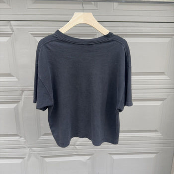 1990s Faded Black Wide Boxy Cropped Tee