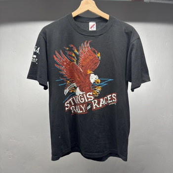 1990s Sturgis Black Hills Rally Faded Biker Tee