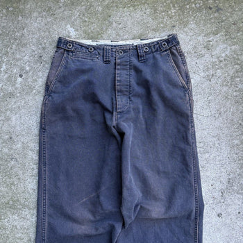 BLUE BLUE SEILIN WE NEVER CHANGE FADED CANVAS WORK PANTS