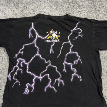 1990年代のアメリカ製USAサンダーフェードピットブルTシャツ