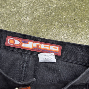 1990s JNCO 1067 DOUBLE BARREL GIRLY STUFF BLACK DENIM JEANS