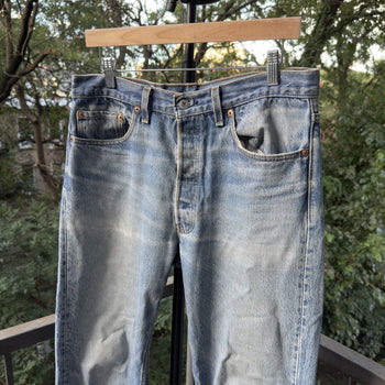 1990s Levi's 501xx Thrashed Faded Distressed Jeans - Made in USA