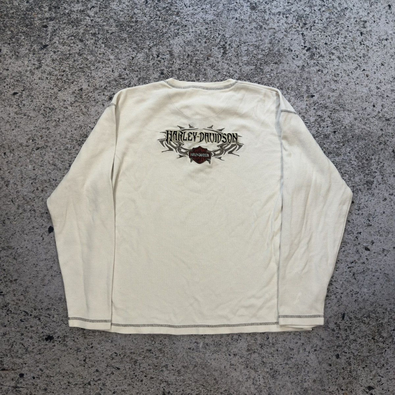 2000s Harley Davidson Henley Shirt