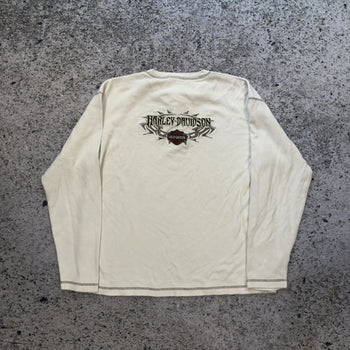 2000s Harley Davidson Henley Shirt