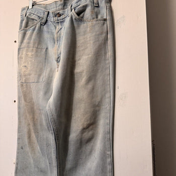 1970s LEVI'S 646 TALON DENIM JEANS THRASHED