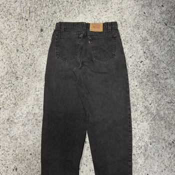 Vaqueros Levi's 560 de corte holgado y cónico en negro descolorido, años 90