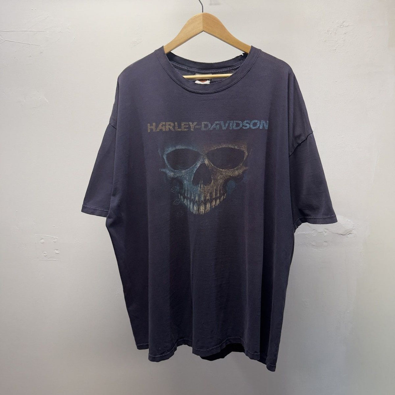 Vintage 2000s Harley Davidson Faded Distressed Skull Tee