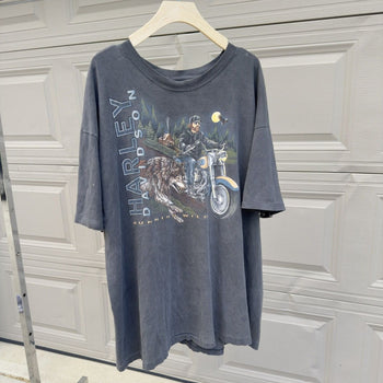 1990s Harley Davidson Running Wild Thrashed Faded Tee