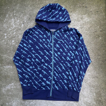 2010s ROGUE STATUS GUN SHOW ZIP UP HOODIE BLUE