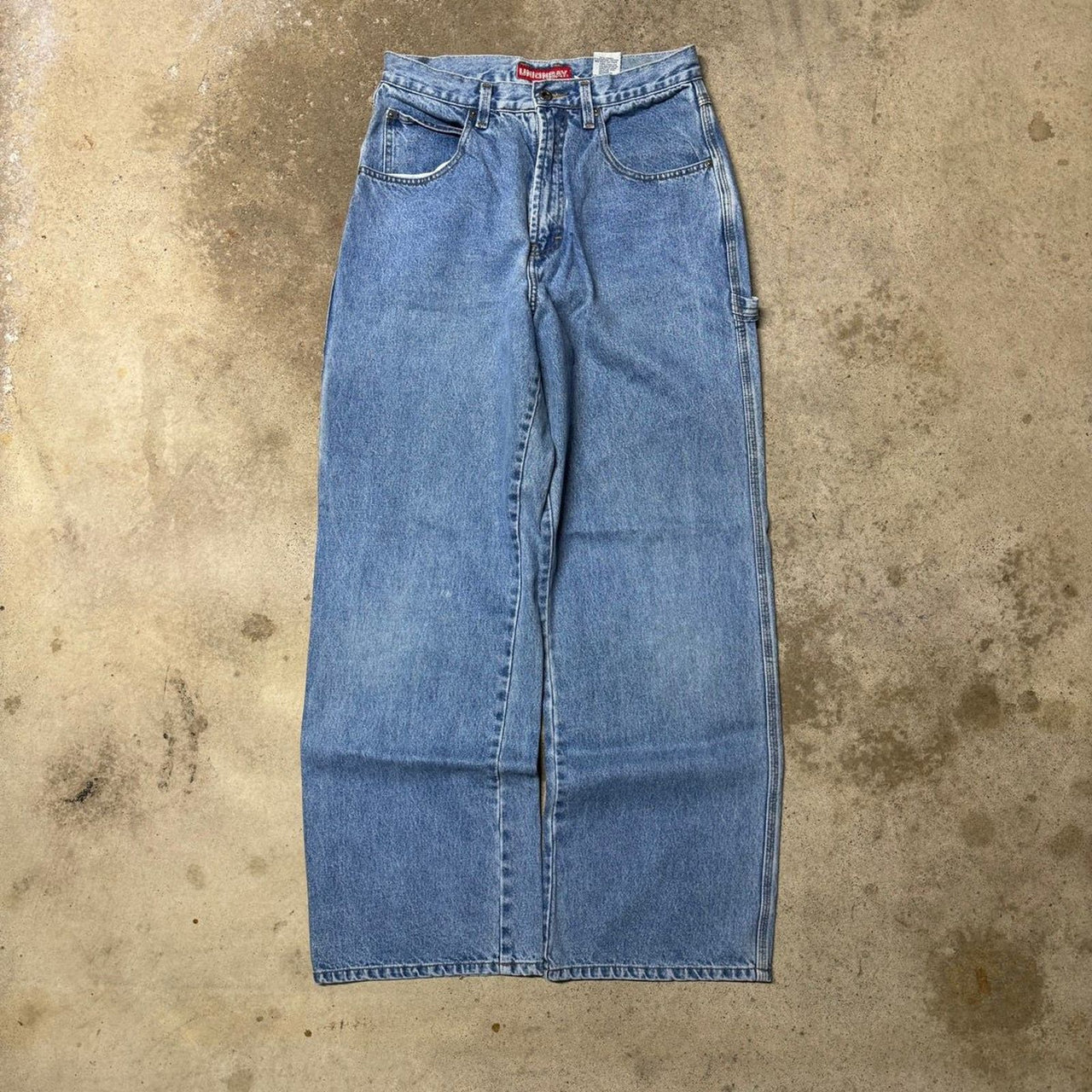 1990s UNIONBAY FADED BAGGY WIDE LEG DENIM SKATER JEANS