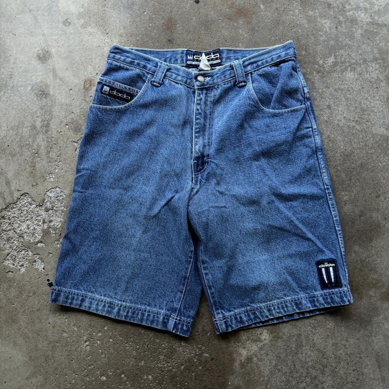 1990S/2000S Y2K DAGGER DADA SUPREME BAGGY DENIM SKATER JEAN SHORTS JORTS