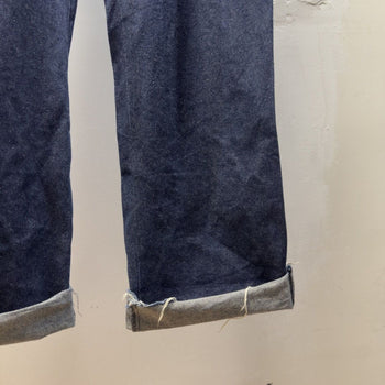 Vintage 1980s Made in USA Dark Wash Raw Denim Work Jeans