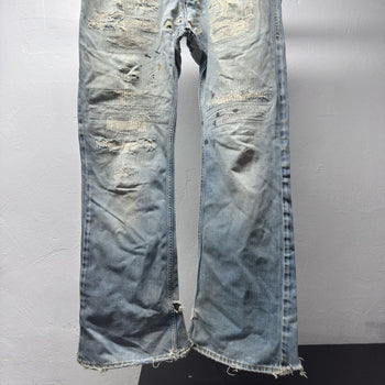 Diesel Thrashed Faded Distressed Repaired Jeans