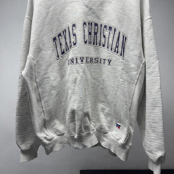 1990s Thrashed Distressed Texas Christian Sweatshirt
