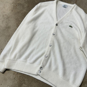 1980s IZOD LACOSTE ACRYLIC CARDIGAN SWEATER