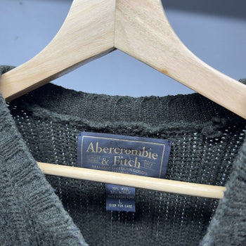 2000s Abercrombie Dark Green Wool Sweater