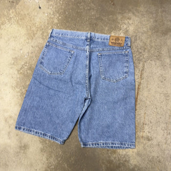 2000s WRANGLER BAGGY LIGHT WASH DENIM WORK JEAN SHORTS JORTS