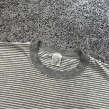 1990s Striped Faded Single Stitch Pocket Tee