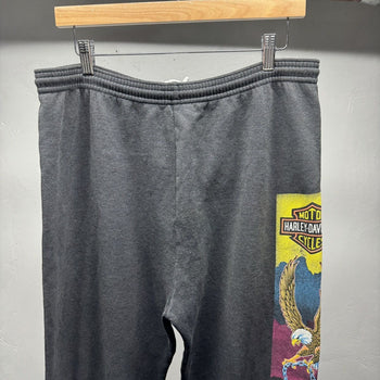 1990s Harley Davidson Faded Eagle Chain Sweatpants