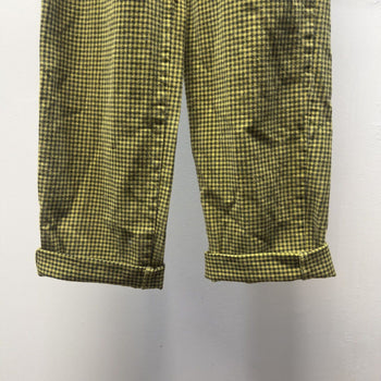 Vintage 1970s European Green Houndstooth Trousers Women's