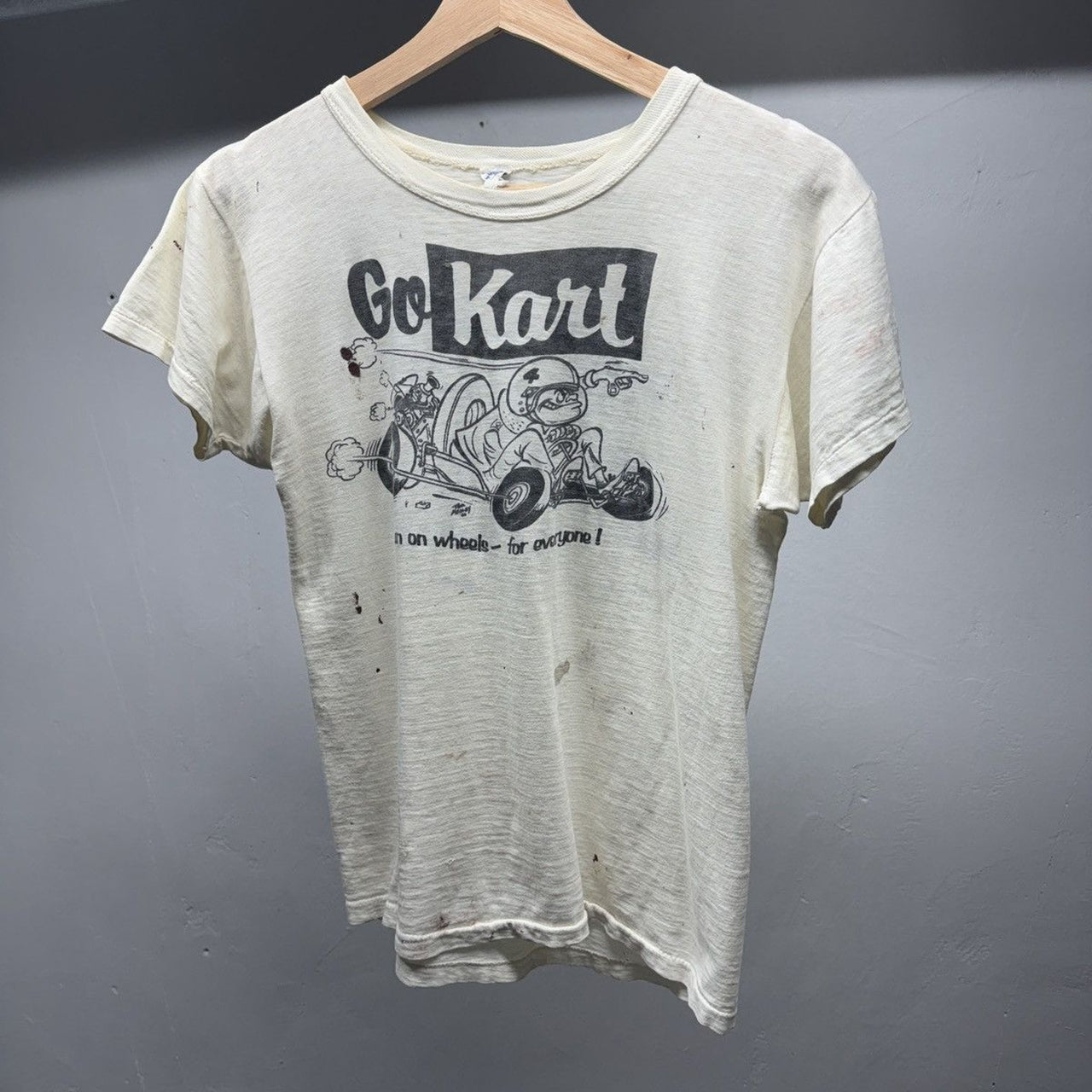 1950s Tom Medley Go Kart Tee Thrashed Faded