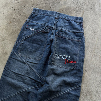 1990S/2000S Y2K OZOC BAGGY EMBROIDERED DENIM SKATER JEANS