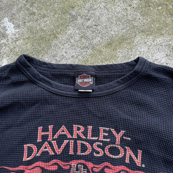 2000S HARLEY DAVIDSON FLAME LOGO LONGSLEEVE THERMAL