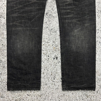 RRL SLIM JAPANESE SELVEDGE BLACK DENIM JEANS
