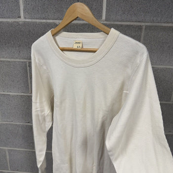 2000s Cream White Thermal Shirt